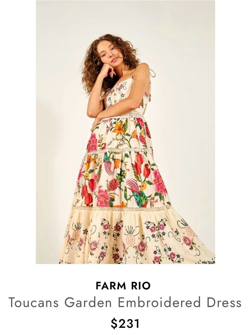 FARM Rio Toucan’s Garden Maxi Dress